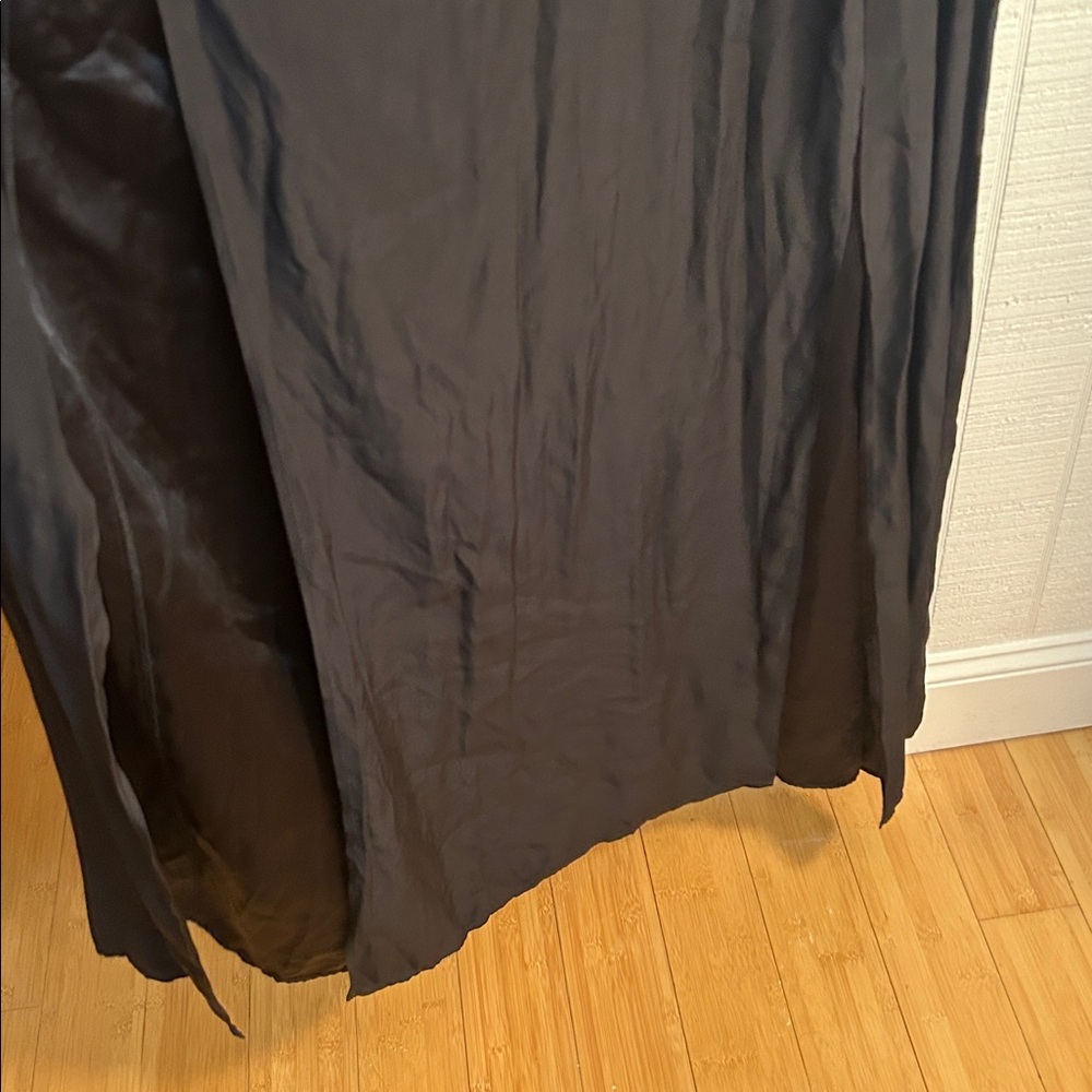Amanda Uprichard Black Silk Ruffle Maxi Wedding Guest Dress size medium - Picture 6 of 9